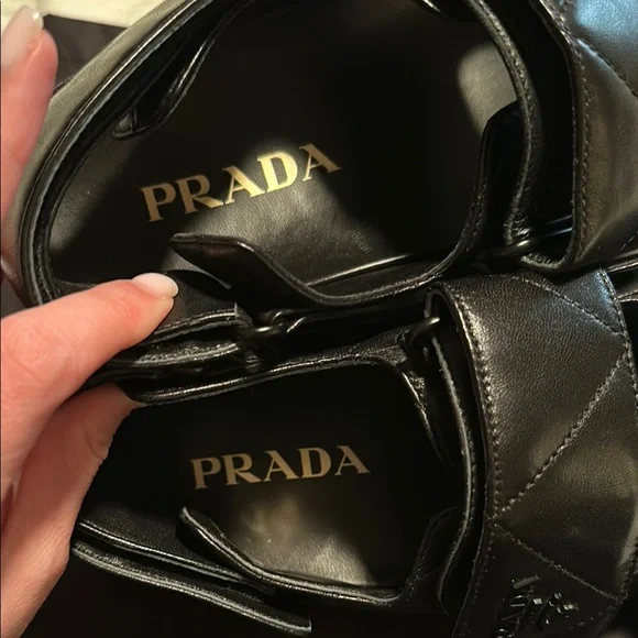 Padded Nappa Leather Sandals for